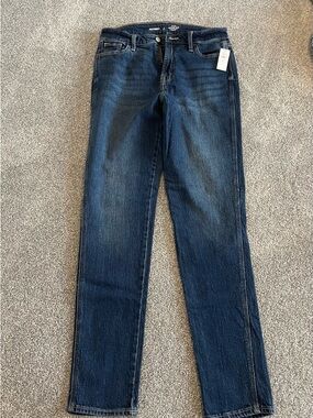 Old Navy Dark Blue Straight Leg Jeans
